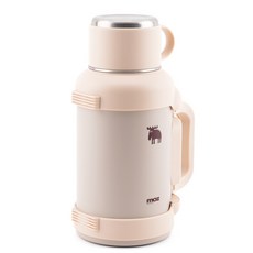 MOZ 스웨덴 포스코 316스텐 아웃도어맥스 대용량 보온병 캠핑 글램 야외활동 보온보냉병, 1개, 2500ml, 오트밀베이지