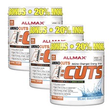 ALLMAX A Cut Amino-Charged 能量飲品, Blue Raspberry, 3個, 252g, 252g