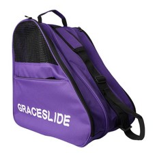 롤러 스케이트 스토리지 가방 어깨 핸드백 조절 가능한 스트랩 핸들 캐리어 피겨 스케이팅 신발 가방, 옥스포드 천, 보라