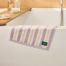 모던하우스 STF 더블 스트라이프 핸드타월 65g 34 x 34 cm, 1개, 라벤더