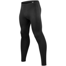 Qualidyne 남성용 사이클링 팬츠 플리스 안감 4D 패딩 로드 바이크 타이츠 자전거 바이킹 롱 레깅스 블랙 + 사이드 포켓 163051