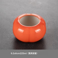 創意柿子菸灰缸客廳陶瓷個性潮流大號帶蓋防飛灰茶几擺件禮品, 1個, 柿子菸灰缸:如圖