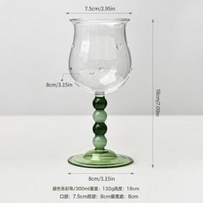 法式復古彩珠香檳杯高腳雞尾酒杯彩色串珠紅酒杯果酒甜酒杯子, 1個