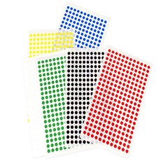 이샵 원형스티커 303-3 지름5mm 7개입 다꾸용품 종이 다꾸원형스티커, 검정