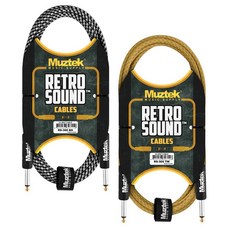 국산 뮤즈텍 기타케이블 RS-300(3m) 일자형 노이즈리스 Straight+Straight 색상 택, 골드색상RS-300TW(3m)