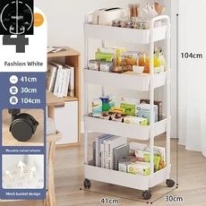 Melody House 멜로디하우스 기저귀 수납함 정리함 3단 메탈 메시 롤링 다용도 카트 바퀴 달린 수납 정리 라이트 그레이 M6