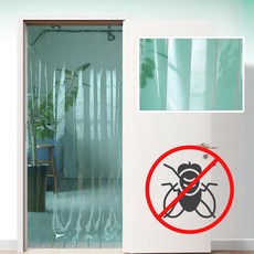 벌레야 물럿거라 고급 그린플레인 문어발 비닐 커튼 PVC 파리 문발 업소용 출입 커텐 여름 해충 차단 나들이 캠핑 추천, (1)그린플레인