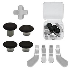 Xbox One 엘리트 시리즈 2 코어 컨트롤러용 9 in 1 메탈 엄지스틱 교체 패들 코어용 조이스틱 4개 D패드 1개 빨간색, 은색