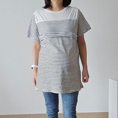 마미누리반팔 해피마린수유티 여름 수유복 임부티셔츠 177125