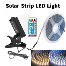 태양 램프 DC 5V IP65 방수 LED 스트립 2835 60Leds/M 야외 정원 장식 유연한 리본 로프 LED 빛, 01 Solar Set B, 03 하얀색, 04 1미터