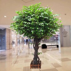 대형 조화 나무 2m 가짜 인조 장식 인조목 매장 카페, 원형 높이 3m 폭 2.5m