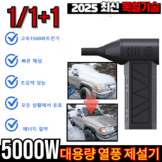 1/1+1[겨울 초저가] 5000W 초고출력 열풍 제설기 초강력 에어건 강력 무선 송풍기 강풍력 다용도, 폭력 선풍기 LED 랜턴&수납가방 포함, 폭력 선풍기 LED 랜턴&수납가방 포함