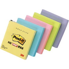 3M 可再貼 654便條紙(多色), 黃, 1個, 100張