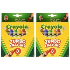 Crayons 점보 8개입 페그블 턱 박스 [2개 세트] 3세 이상, 크레욜라 Crayons 점보 8개입 페그블 턱 박스 [