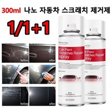1/1+1 자동차 코팅제 하이브리드코트 유리막코팅제 나노 자동차 스크래치 제거제, 화이트*1+블랙*1, 1개, 300ml