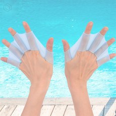 [오늘의택] 손가락용 물갈퀴 수영 보조기구 수영용핀 손가락물갈퀴, L, L