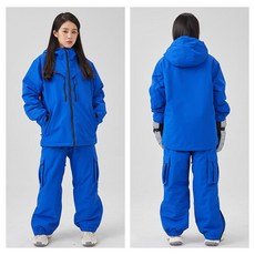 커플 스키복 세트 빅사이즈 보드복 오버사이즈 남녀공용 스노우보드복 스키 방한 보온 방풍, 1개, 5. 블루