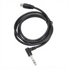6.35mm 잭에서 MIDI 5핀 케이블 EMI RFI 억제 90도 커넥터 전문 오디오 장비 음악 키보드 컨트롤 효율적인 신호 전송 6피트 길이