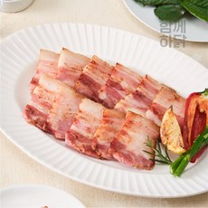 [실속형] 함께하닭 삼겹훈제바베큐 슬라이스 400g 캠핑음식 간단요리 술안주, 3개