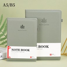 商務辦公會議記錄本 課堂摘抄本 學習日記本, 1個, 綠色,A5