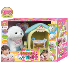 헬로펫 멍멍 짖고 말하는 아기비숑 인형, 270mm, 혼합색상, 1개