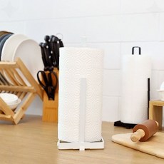 싱크대 호일 수납용품 철제 거치대 스탠드형 주방 조리대 랩 정리 키친타월, 1개, 화이트