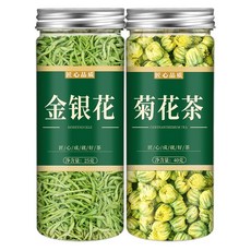 인동덩굴과 국화차는 열을 내리고 해독하며 열을 내리는 허브차 국화태아 국화 프리미엄 정품 인동덩굴차, 2병인동덩굴국화차, 1개, 1개