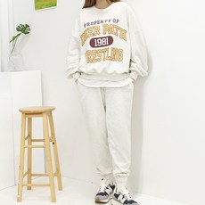 [Queen Bee Shop]19運動衫套裝//慢跑棉質換季大學T運動服大尺碼寬鬆版寬鬆版