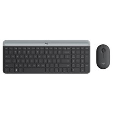로지텍 MK470 슬림 무선 키보드 + 마우스 세트, 그래파이트블랙, 일반형