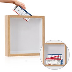 YGG 비행기 뮤지컬 야구 티켓 보관함, 1개, 원목