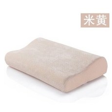 美容美體人體工學枕 親膚透氣可拆洗 米黃色, 米色枕頭套
