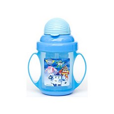 로보카폴리 주름 양손 유아 물통