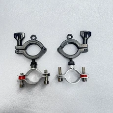 호환 SUV 지프 루프랙용 스테인리스 스틸 삽 마운트 E-툴 스노우 삽 홀더 원형 크로스바용 클램프, 01 one pair, 1개