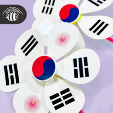 허니폼폼 태극기 무궁화 바람개비 만들기 세트, 혼합색상, 1개