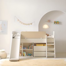 꿈꾸는요셉 앙팡 벙커침대 C세트 방문설치, 크림 + 베이지