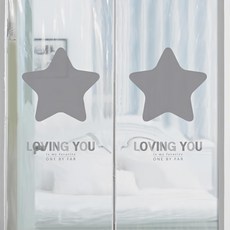 dashop 玄關型 房門型 EVA 防風擋風門簾 星星灰 透明 100 x 210 cm + 魔鬼氈膠帶 6入 + 開口固定磁鐵 隨機出貨 4入, 1套