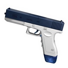 電動水槍 格洛克電動水槍 連發水槍 水彈發射器 克洛克水槍 兒童水槍 自動水槍 玩水玩具, 藍色, 1個