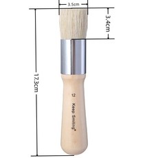 AR-AP0010 高級猪鬃毛模板刷 / 鏤空模板繪畫刷 / 油畫丙烯畫筆 / 蝶古巴特DIY拼貼蝶谷巴特-專用刷子, 1個, 高級猪鬃毛模板刷 12#, 12#