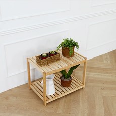 더리체 2단 키친 선반 100%원목 수납장, 단품