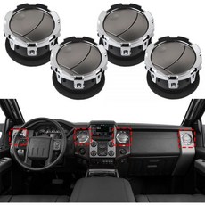 4개 세트 대시보드 에어컨 히터 통풍구 내부 은색 포드 F250 F350 F450 F550 2011-2016 호환 DC3Z-19893-BA DC3Z19893BA 교체