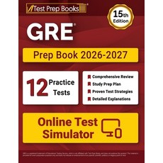 (英文圖書)GRE Prep Book 2026-2027: 12 Practice Tests and GRE Study Guide [15th Edition] 平裝版, 英文, Test Prep Books
