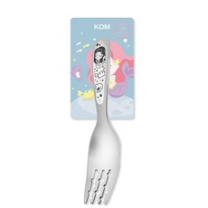 KOM 316不銹鋼 兒童平底匙 兒童湯匙 叉子 便當匙 小湯匙 幼稚園 學習餐具 小動物大胃王兒童圓匙 316 王樣, 1個, 美人魚 /KOM叉子/ 4680, F, F