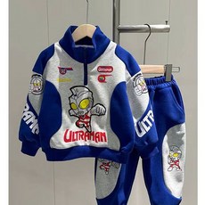 奧特曼衣服男童春秋套裝-新款兒童運動兩件套