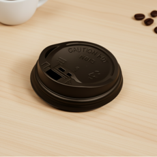 10 13 온스 종이컵 뚜껑 컵 리드 개폐 검정 카페용품 커피리드 100개입 (AF), 1개, 검은 뚜껑