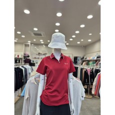 루이까스텔 여성 S/S 강아지 자수 로고 에리 히든프린트 반팔티 7LOTS403R