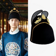 성인용 익선관 임금모 조선시대 남자 궁쇄주렴 정교한, 성인 특대 머리둘레 60-62, 1개, 슈프림스타일6