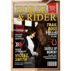 맞춤형 말과 기수 잡지 표지 포스터 승마 애호가 선물 말 장식 인쇄 집 꾸미기