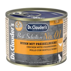 德國Dr.clauder’s克勞德博士 嚴選貓用主食罐 無穀 機能 德罐 鮮雞蔓越莓200g, 1個, No.1鮮雞蔓越莓200g