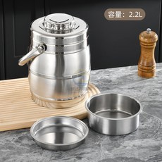 304不銹鋼保溫飯盒 學生上班族提鍋 大容量保溫桶, 1個, 鼓型保溫提鍋【2.2升】長效保溫3-5小