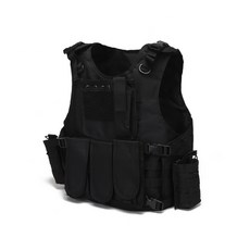 多功能戰術背心 800D牛津布戶外裝備, 【黑色】多功能戰術背心